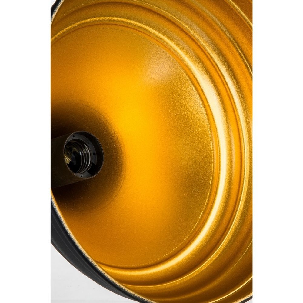 Lampada a sospensione Leda  in metallo nero