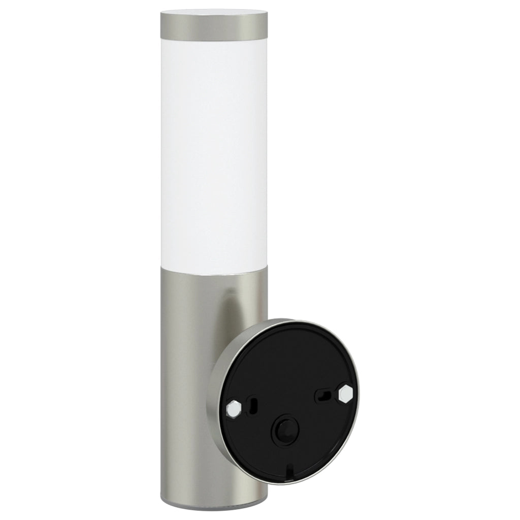 Luce da Parete Esterna con Sensore Argento Acciaio Inossidabile IP44