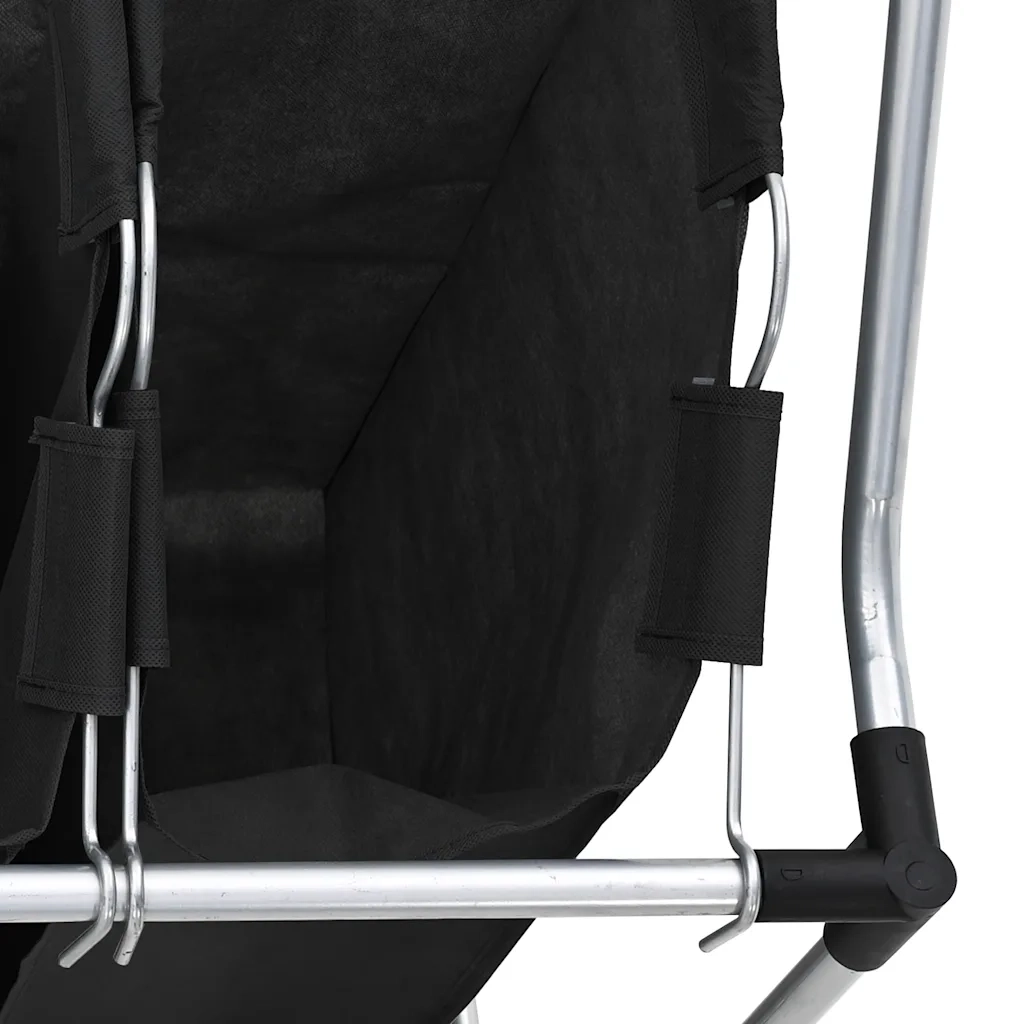 Classificatore lavanderia con 4 borse nero 240367