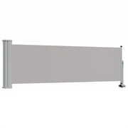 Tenda da Sole | Tenda laterale Retrattile per Patio 80x300 cm Grigia