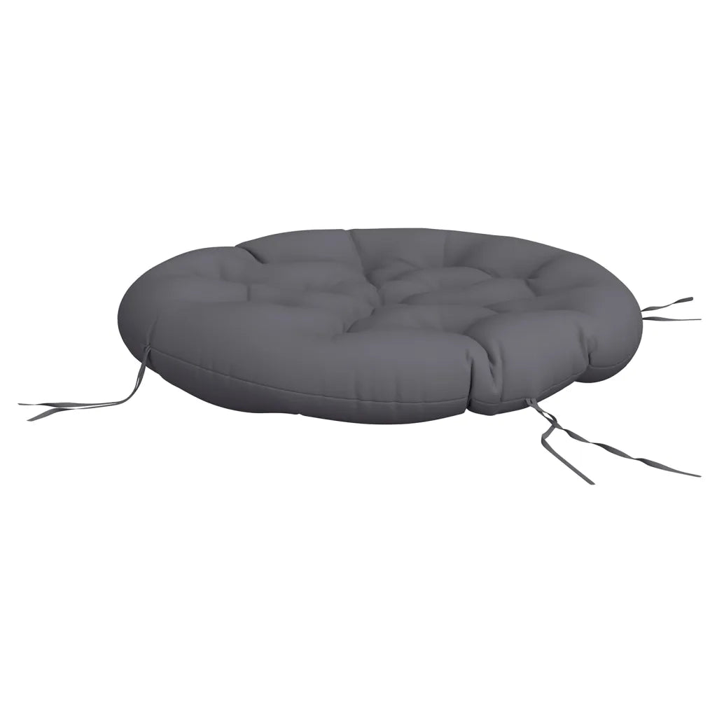 Cuscino Rotondo Antracite Ø 100x11 cm in Tessuto Oxford 361962
