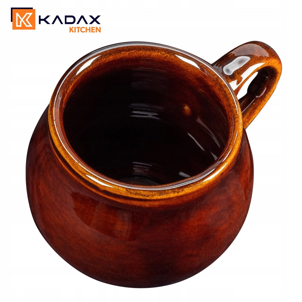Set regalo di 4 tazze da vin brulé KADAX da 300 ml in gres.