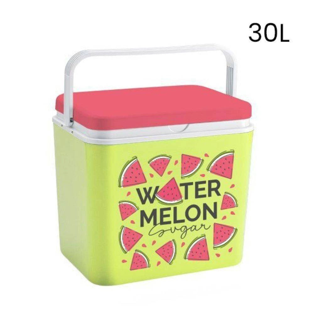 Trade Shop - Frigo Portatile Borsa Termica Fantasia Anguria 30l Campeggio Estate Spiaggia -
