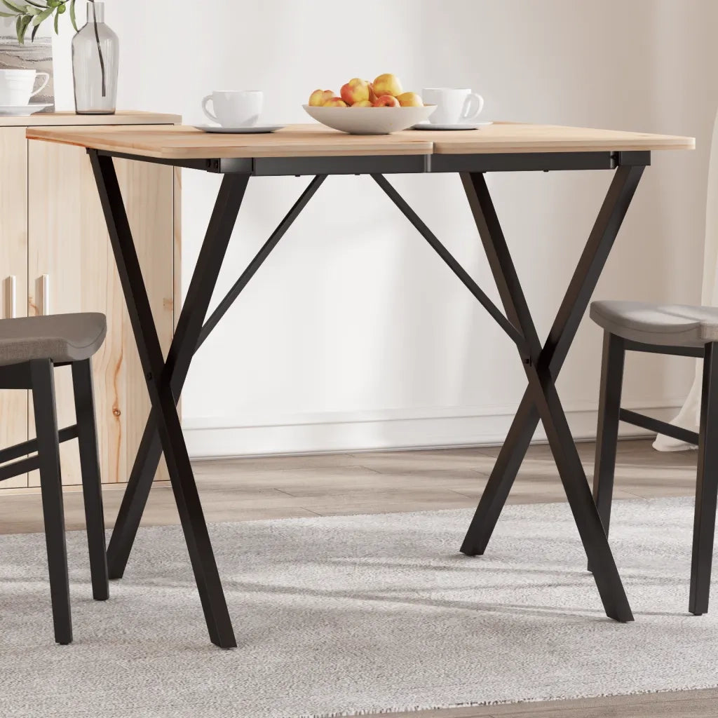 Telaio Gambe a X per Tavolo da Pranzo 40x40x73 cm in Acciaio