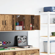 vidaXL Pensili per Garage 2 pz Legno Antico in Legno Multistrato