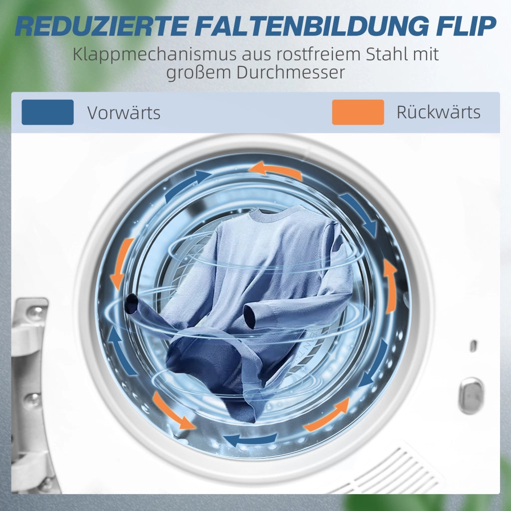 Asciugatrice con disinfezione UV, design compatto, capacit¨¤ 4 kg, acciaio inox, bianca