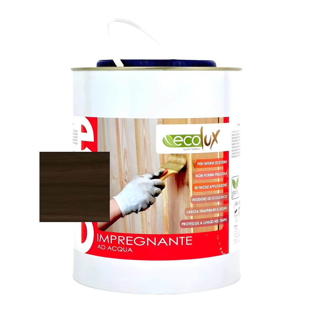 Ecolux impregnante fondo protettivo acrilico pigmentato noce scuro per legno *** formato 2.5 lt, confezione 1