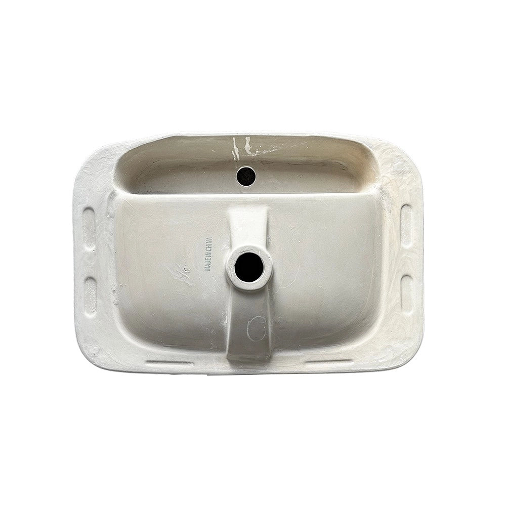 Lavabo da semincasso CUP6026B in ceramica 60x40x16.5 cm bianco