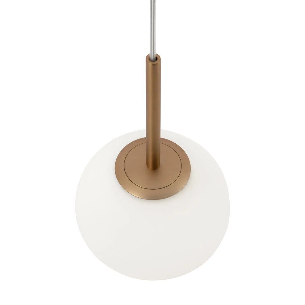 Maytoni Lampadario Minimal Basic Form 1 luce E14 oro metallo diffusore vetro