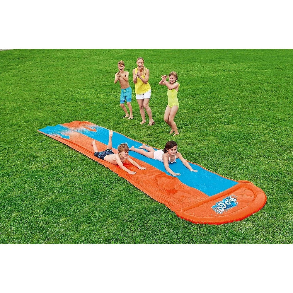 Trade Shop - Scivolo Doppio Acquascivolo Giochi Giardino Gonfiabili Con Spruzzi 488 Cm 52328 -