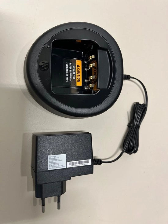 Caricabatterie per Radiocomunicazione Walkie Talkie con Stazione di Ricarica e Alimentazione Esterna