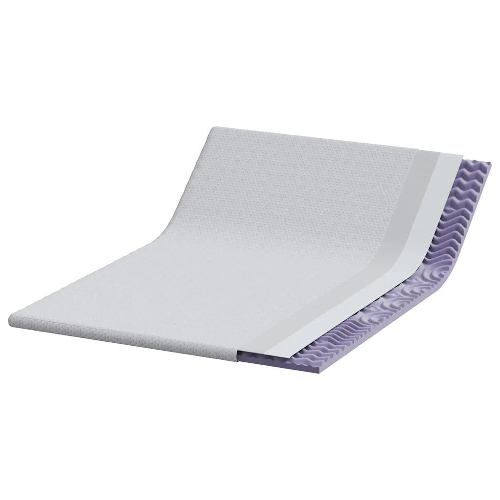 Topper per materasso Bianco 160 x 200 cm Tessuto Jacquard 4106206