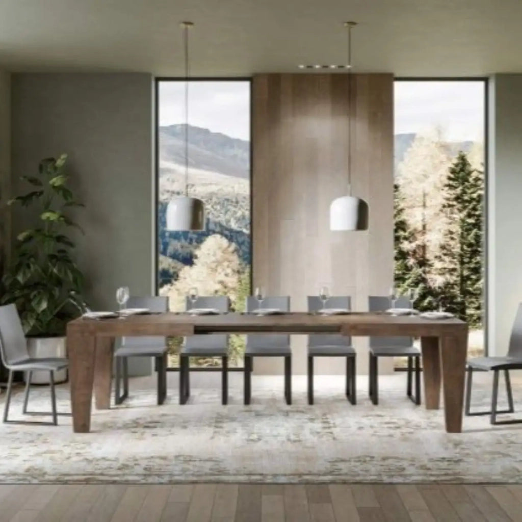 Tavolo allungabile 180/284x90 cm Spimbo colore noce