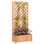 Fioriera con griglia in legno massello ¨C zephmum ¨C 76x36x170 cm marrone