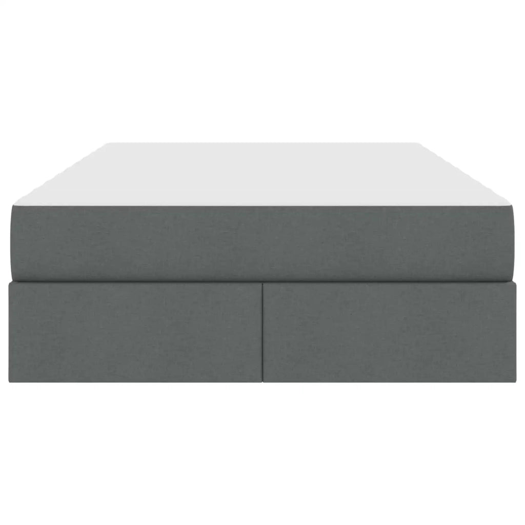 Letto con contenitore e materasso Grigio scuro 120 x 190 cm
