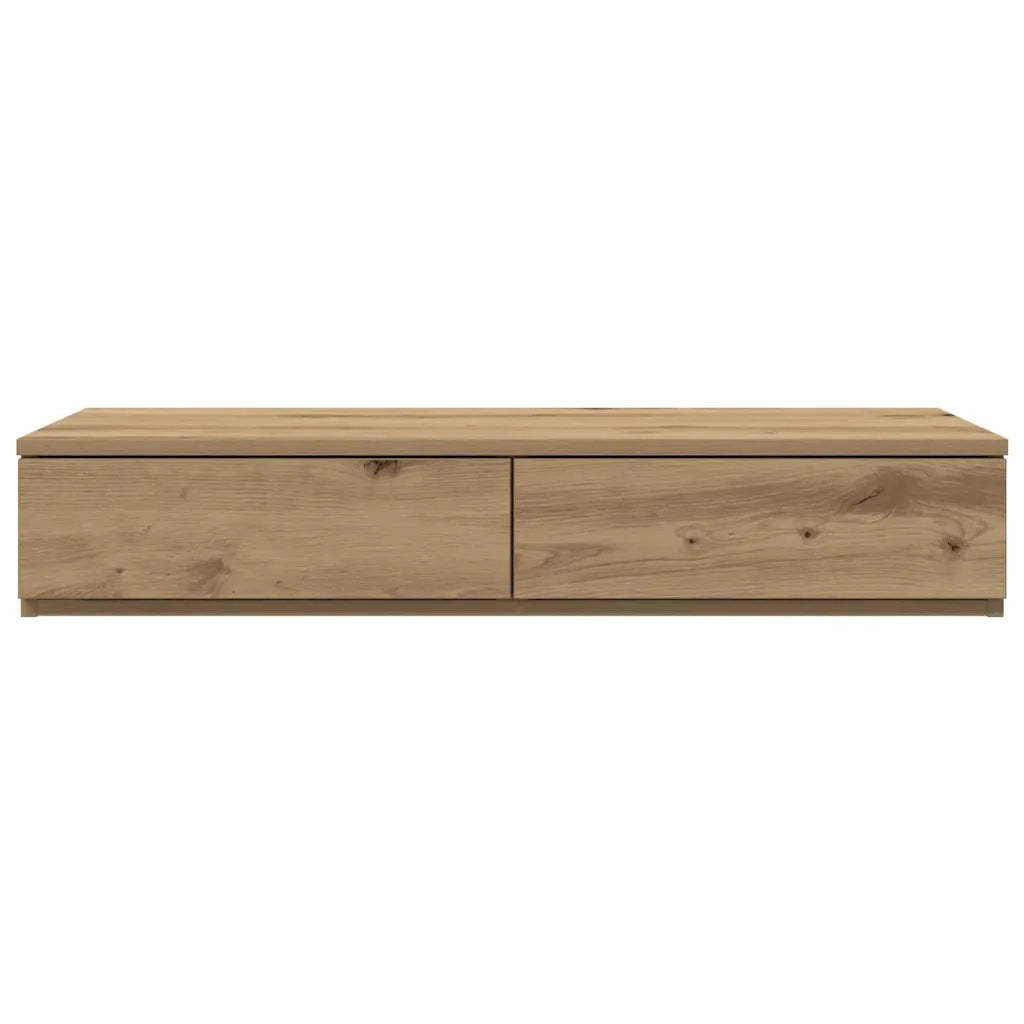 Cassetti per letto | Comodino | Armadio da Notte | Mobiletto da notte Rovere artigianale 90 x 36,5 x 16,5 cm