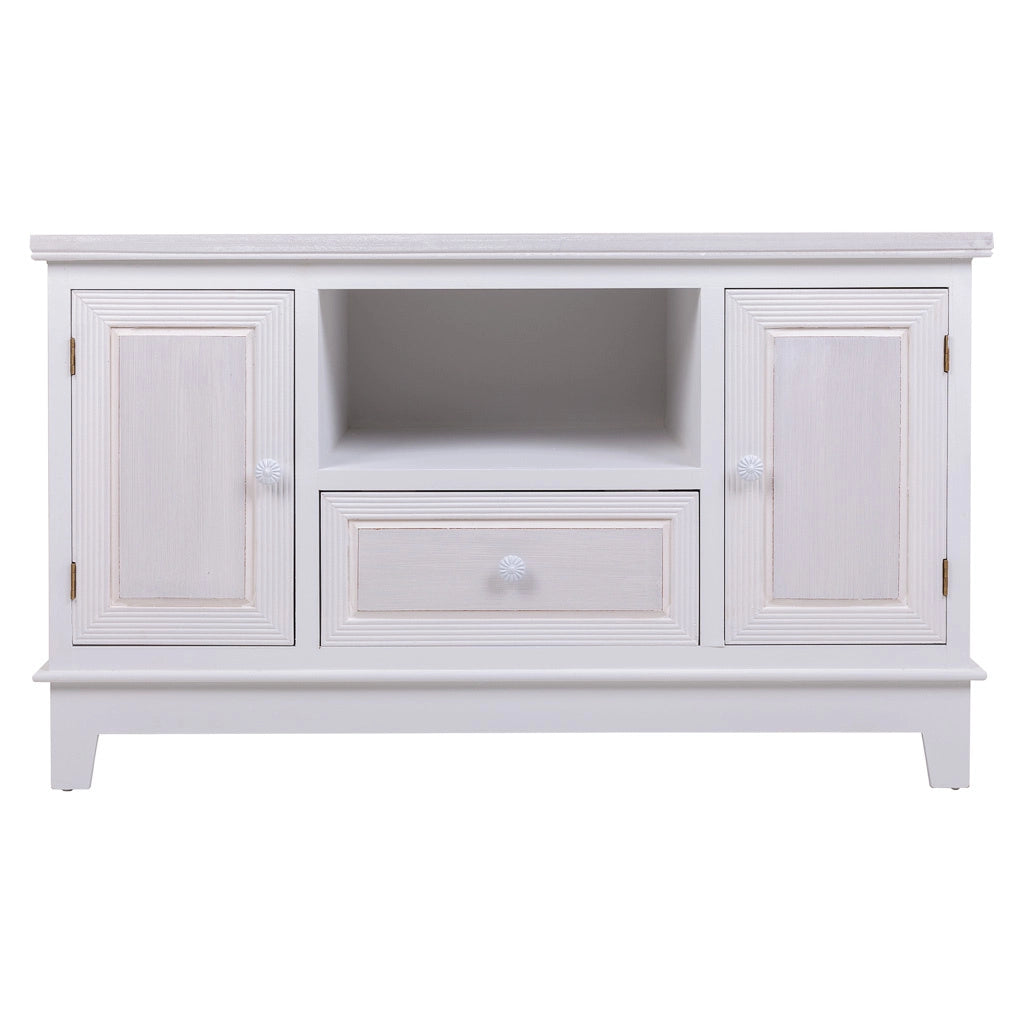 Mobile base in legno bianco 100x42x60h cm