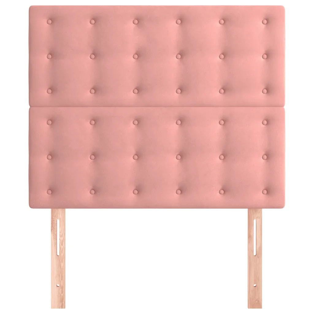 Testiera-Testata-Testiera Decorativa Rosa 90x5x118/128 cm Velluto 132743