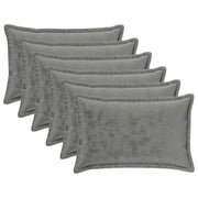 Federa 6 pcs HOUTEN Grigio Scuro 50 x 80 cm Flanella 920282