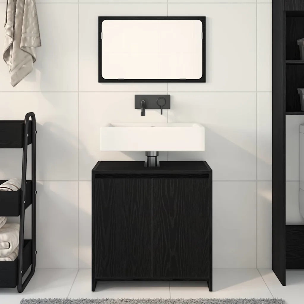 Mobile da Bagno Rovere Nero 60 x 33 x 60 cm Legno multistrato 862509