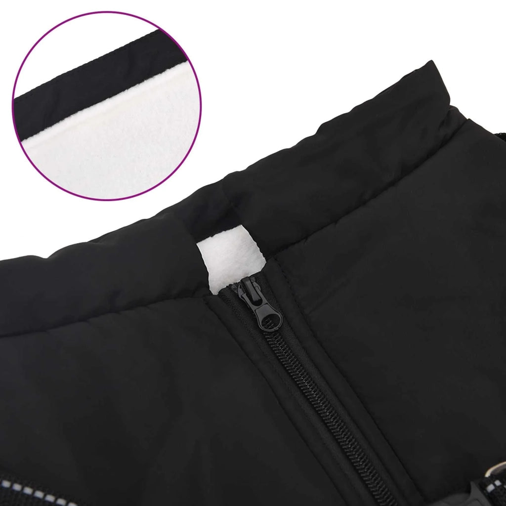 Cappotto per Cani Nero L48 Pile e Poliestere CFW1061134