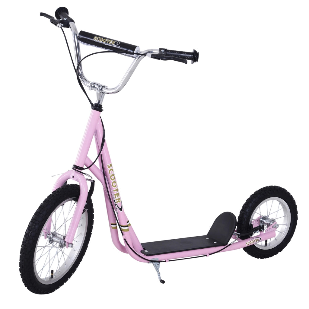 Monopattino per Bambini dai 5 Anni ¨C Xylo ¨C Ruote Grandi Manubrio Regolabile Freni Cavalletto Rosa