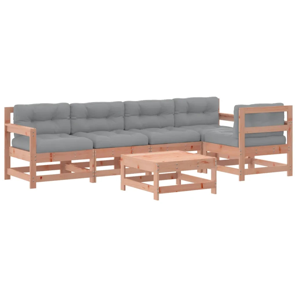 Set Divani Giardino 6 pz con Cuscini Legno Massello di Douglascod mxl 77192