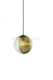 SOSPENSIONE VETRO BELLA 2 ORO D.24CM H.26CM 1 LUCE ATTACCO E27