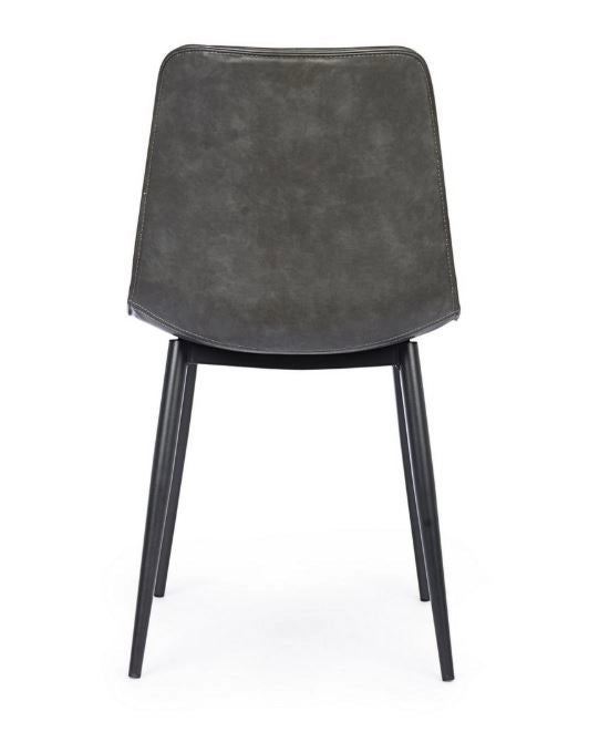 SEDIA DA INTERNO ANTRACITE VINTAGE KYRA DI BIZZOTTO