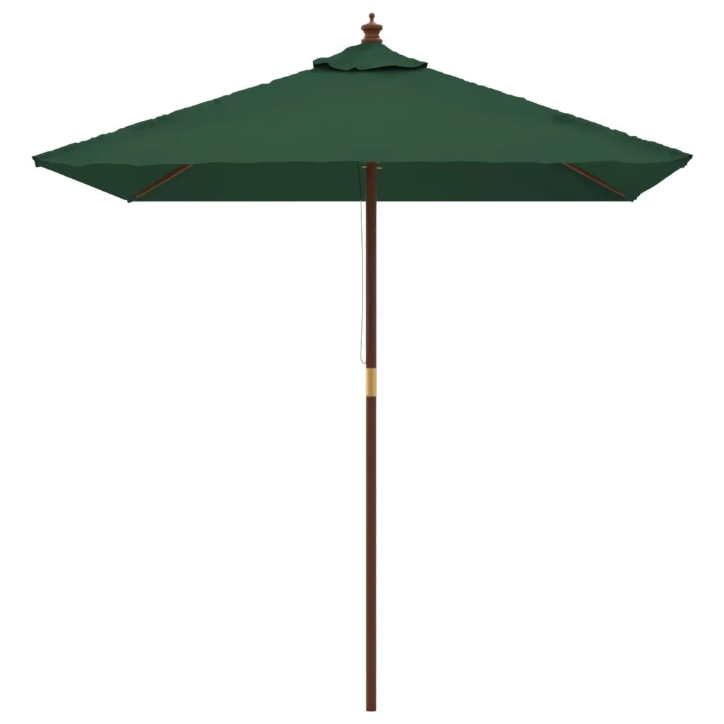 Ombrello | Parasolne da Giardino con Palo in Legno Verde 198x198x231 cm