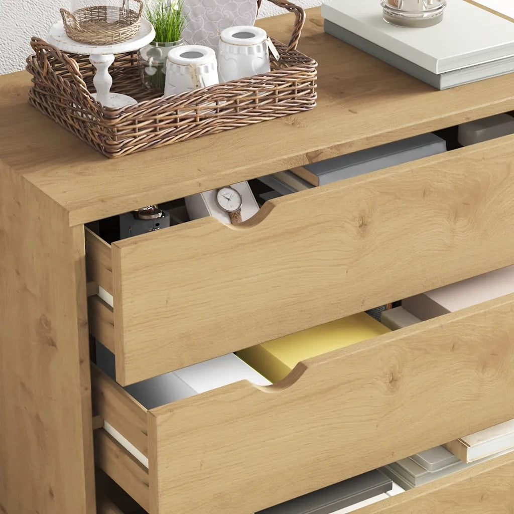 Cassettiera OTTA 76,5x39,5x90 cm in Legno Massello di Pino 348582