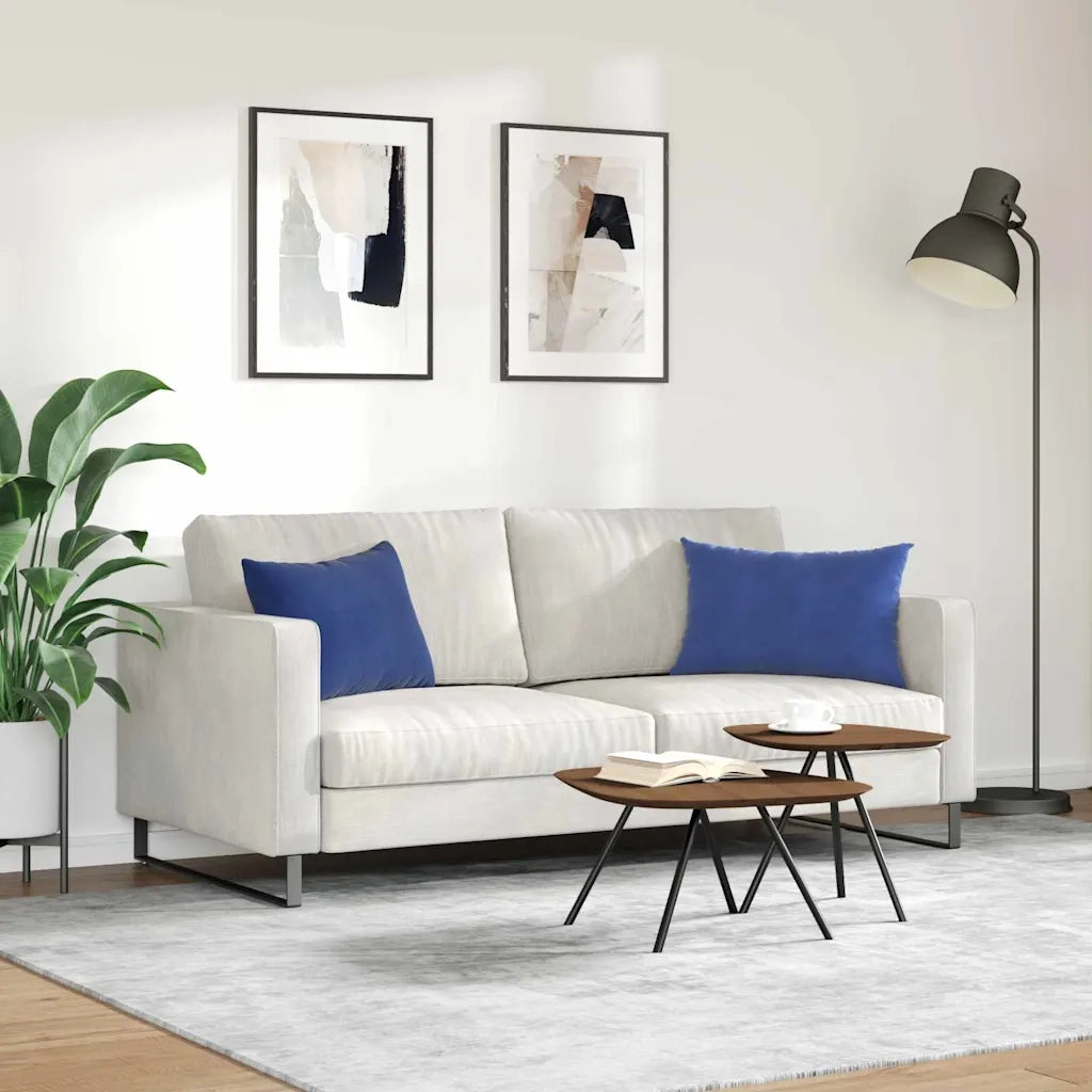 Cuscini da Divano 2 pcs Blu Polizia 60 x 40 cm Tessuto in Cords 42013681