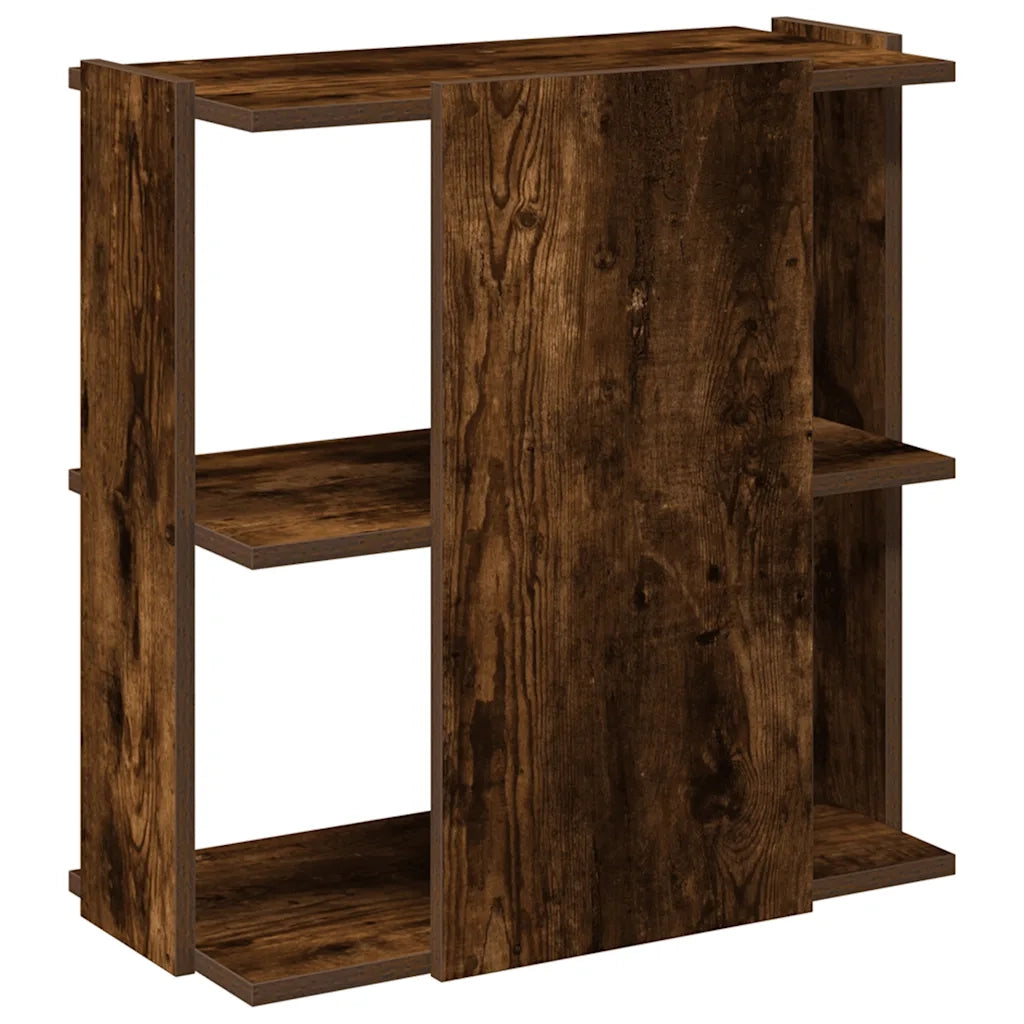 Libreria a 3 Ripiani Rovere Fumo 60x30x60 cm Legno Multistrato 860251