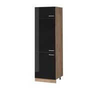 Vicco Armadio frigorifero Nero lucido 60 cm