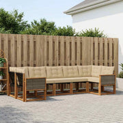 Set di divani da esterno 7 pz Naturale e Beige 3382189