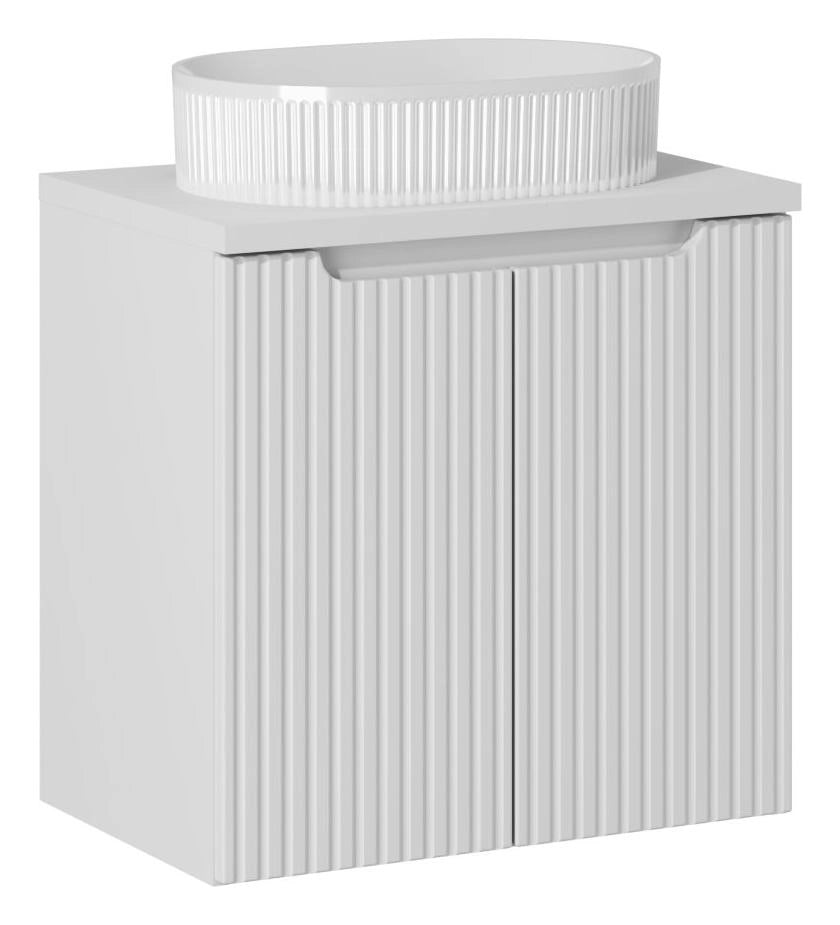 Set mobili bagno 60 cm con lavabo da appoggio Nova White 60 x 1401 x 1401 cm