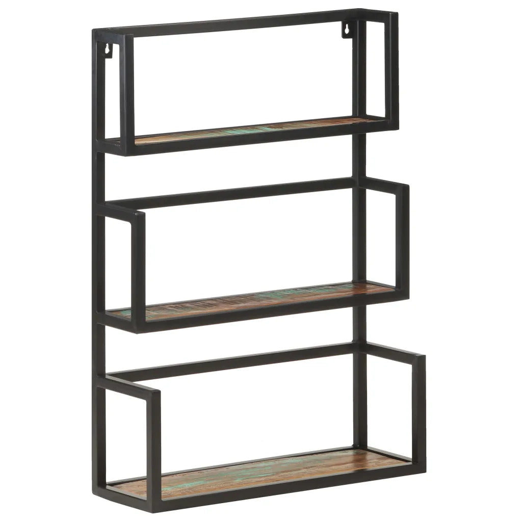 Scaffale a Muro 60x20x85 cm in Legno Massello di Recupero cod mxl 54933