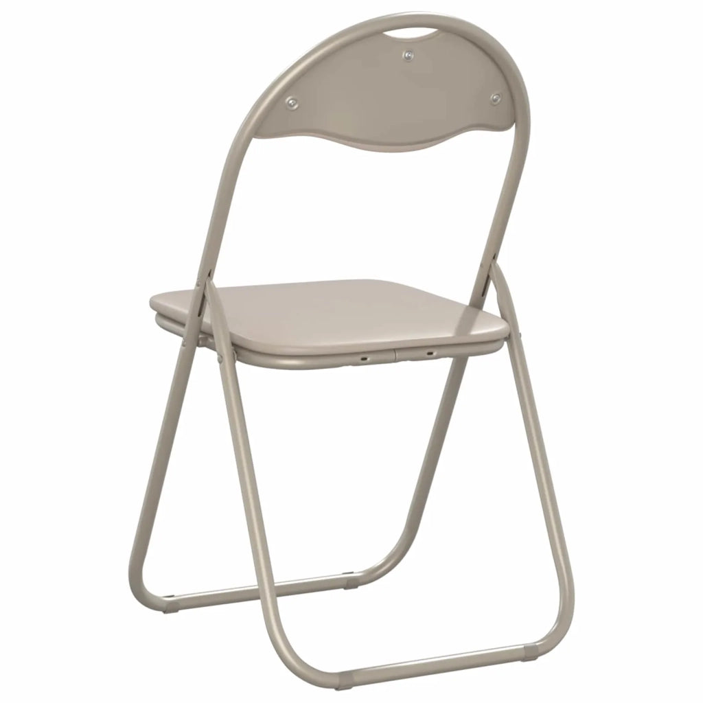 Sedia pieghevole 8 pcs Sabbia 48 x 43,5 x 81 cm Pelle Sintetica