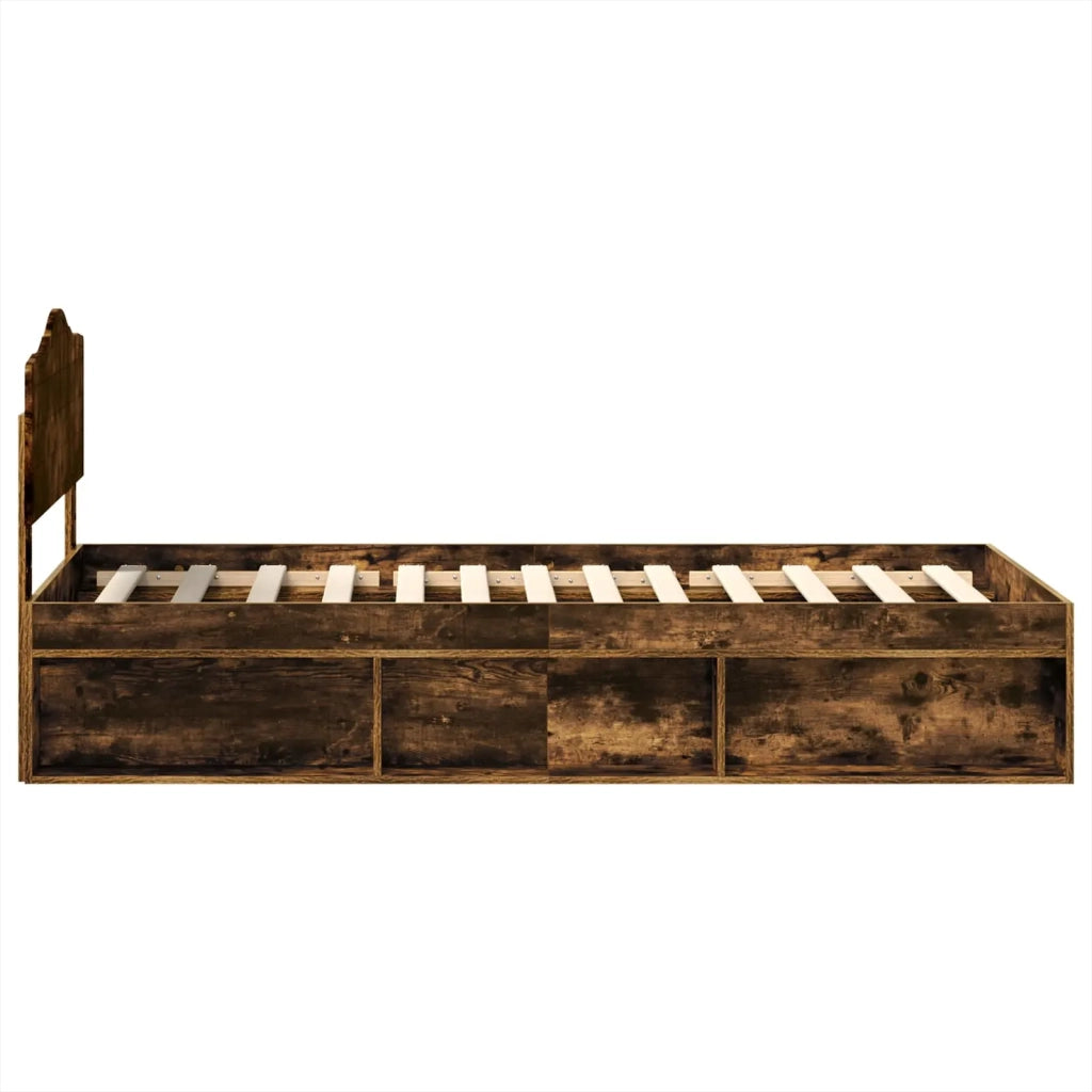 Struttura del letto-Giroletto Rovere fum¨¦ 75 x 190 cm Pino massello 194958