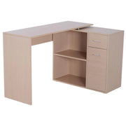 SCRIVANIA AD ANGOLO CON 2 RIPIANI E 2 CASSETTI LEGNO ROVERE, 117 X 82 X 74 CM