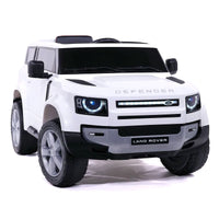 Macchina Elettrica per Bambini 12V con Licenza Land Rover Defender Bianca