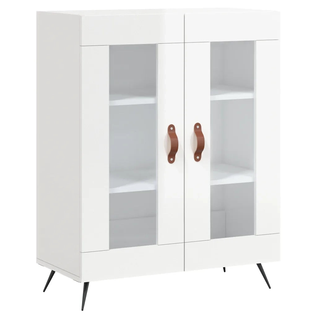 Credenza 69,5x34x90 cm in Legno Multistrato Bianco Lucidocod mxl 79469