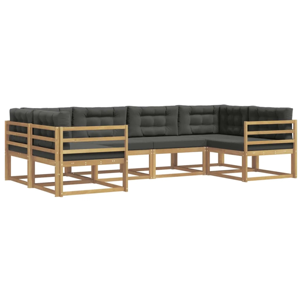 Set di divani da esterno 6 pz Bianco e Antracite 3386921