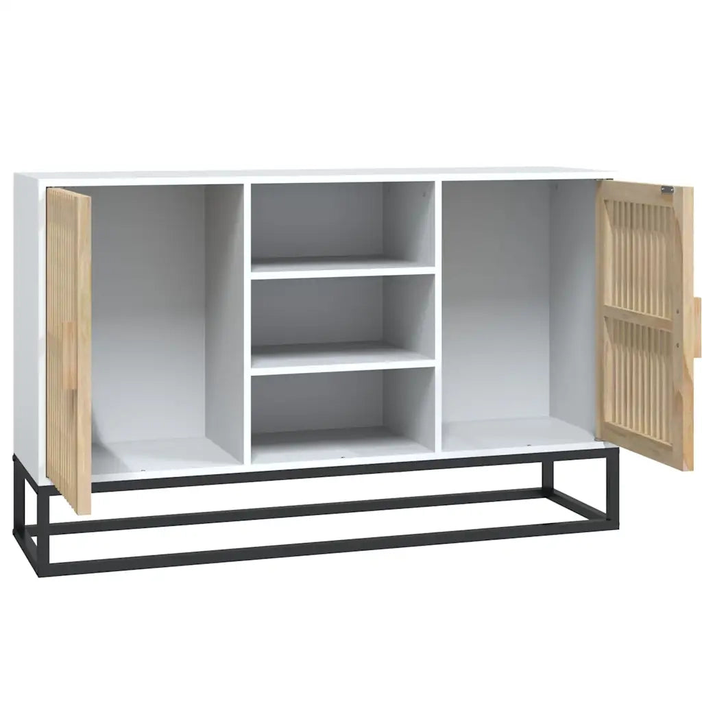 Credenza-Buffet-Armadio da cucina Bianca 105x30x65 cm in Legno Multistrato 466166