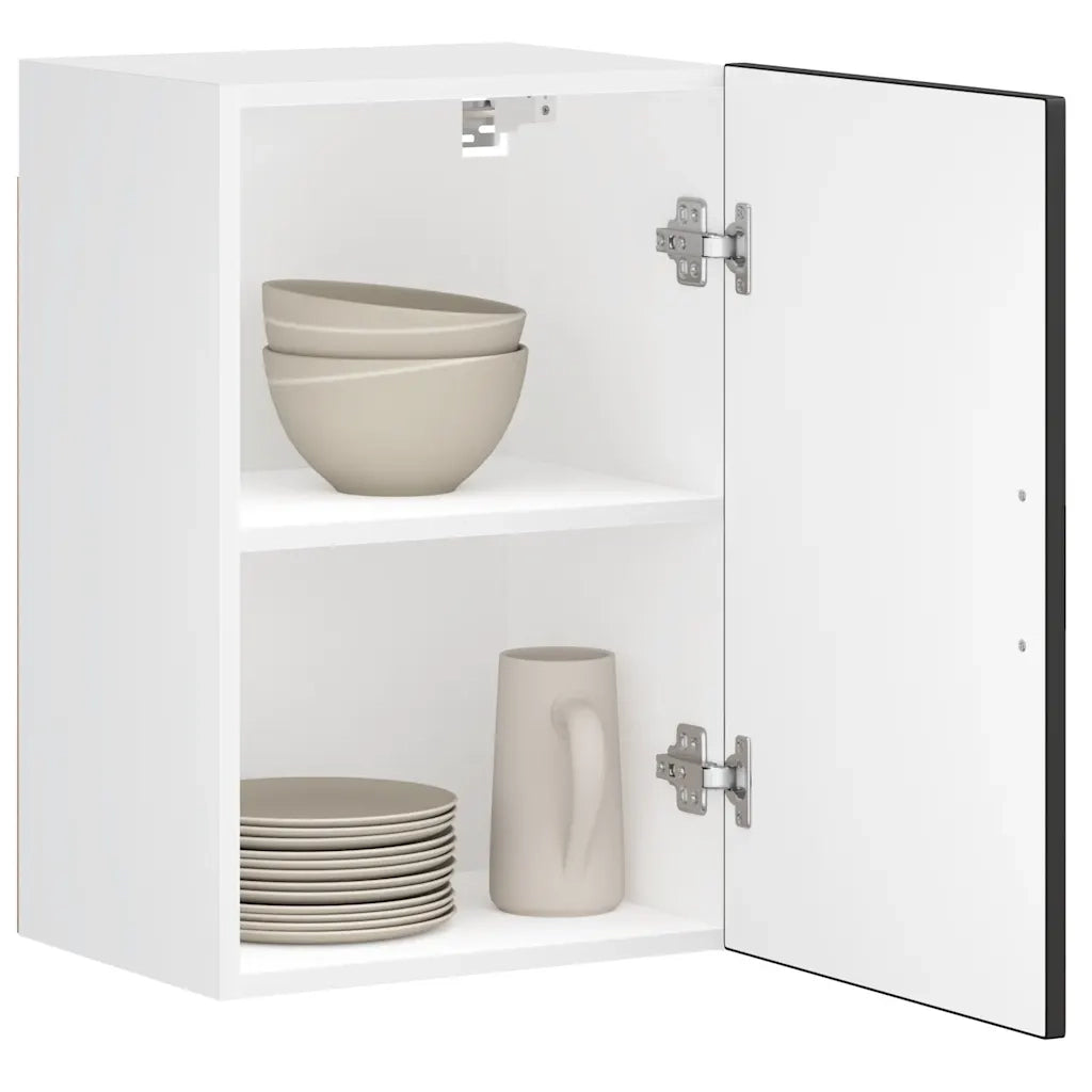 Pensile da Cucina-Mobile Cucina da Parete Porto Nero in Legno Multistrato 949553