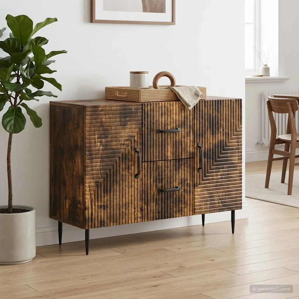 Credenza Rovere Fumo 89 x 34,5 x 60 cm Legno ingegnerizzato 894890