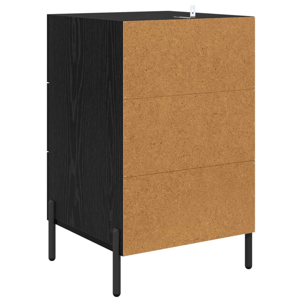 Armadio da Notte Rovere Nero 40 x 40 x 66 cm Legno multistrato 882127