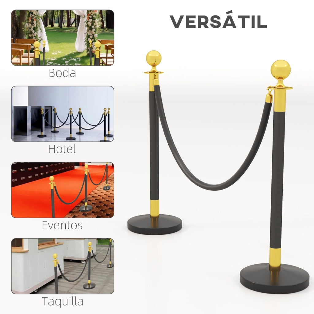 Separatore per ambienti in acciaio ¨C Minimal ¨C 2 pezzi, nero, altezza 96 cm