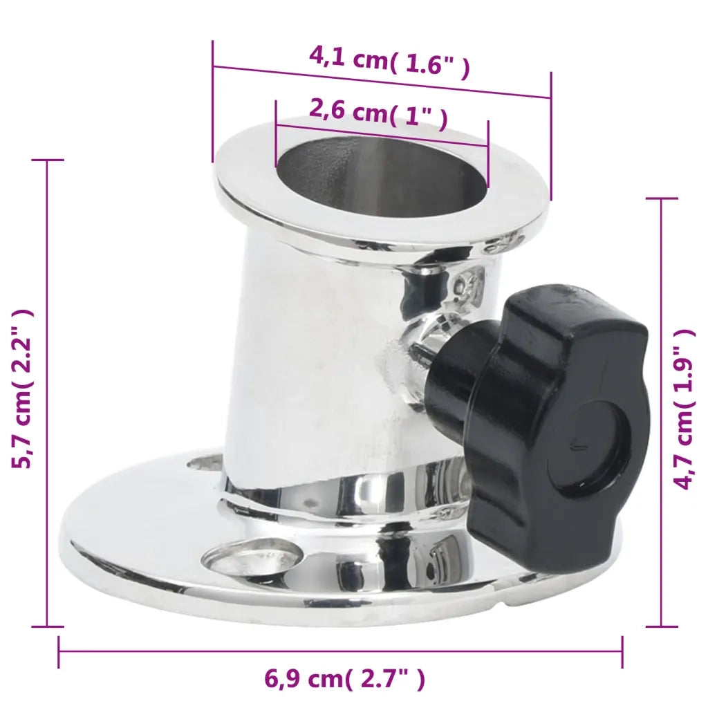 Basi Rotonde Bimini per Tubo 26 mm 2 pz in Acciaio Inossidabile 94868