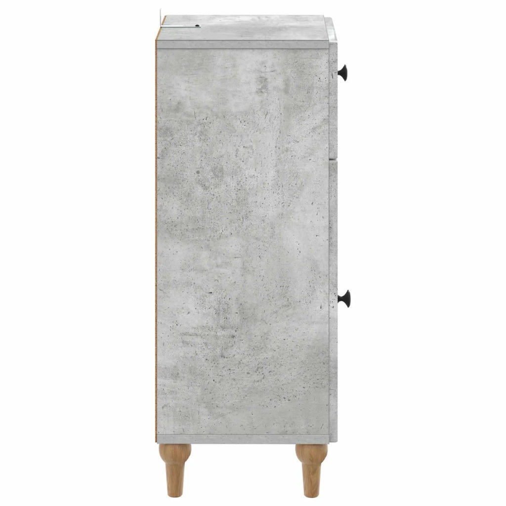 Mobiletto da Bagno ALKMAAR Grigio Cemento 30 x 31 x 80 cm 896168